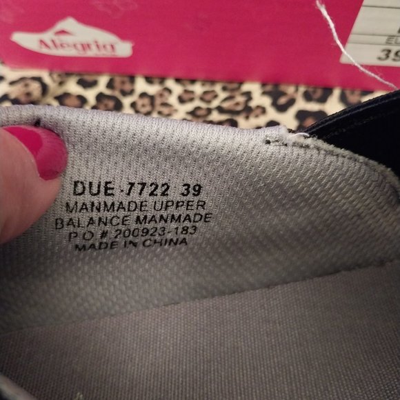 2459 Size 9 Alegria Dwette Cultivate Grey and Black Shoes - Picture 6 of 9